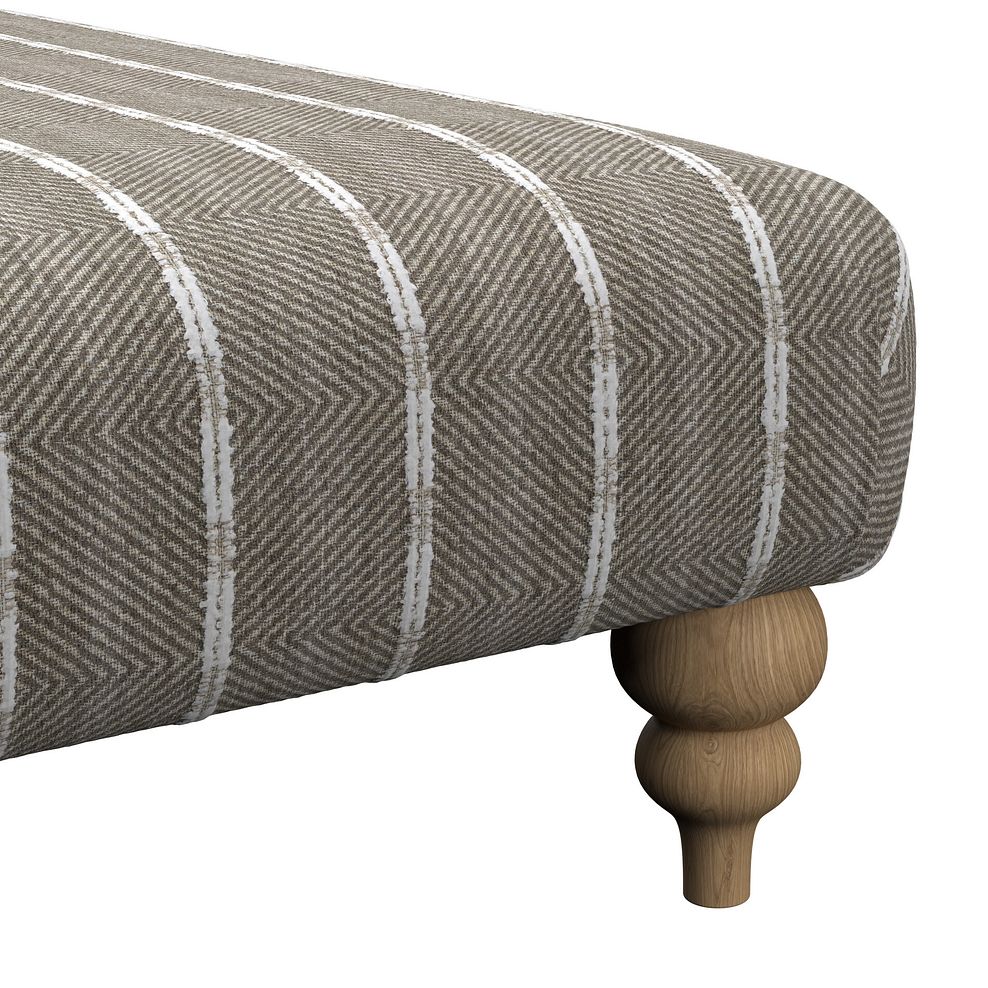Milldale Grande Patterned Footstool in Sutton Earth Fabric 7