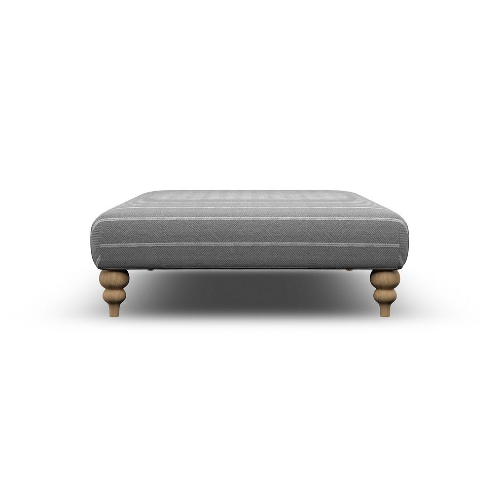 Milldale Grande Patterned Footstool in Sutton Grey Fabric 4