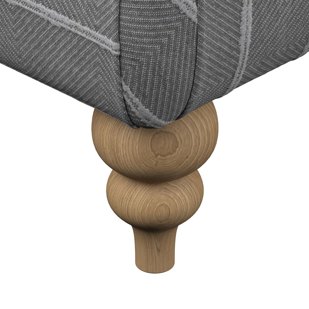 Milldale Grande Patterned Footstool in Sutton Grey Fabric 5