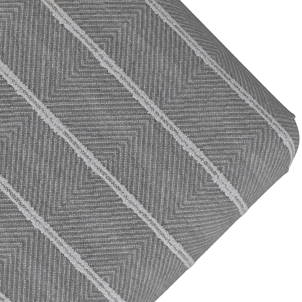 Milldale Grande Patterned Footstool in Sutton Grey Fabric 6