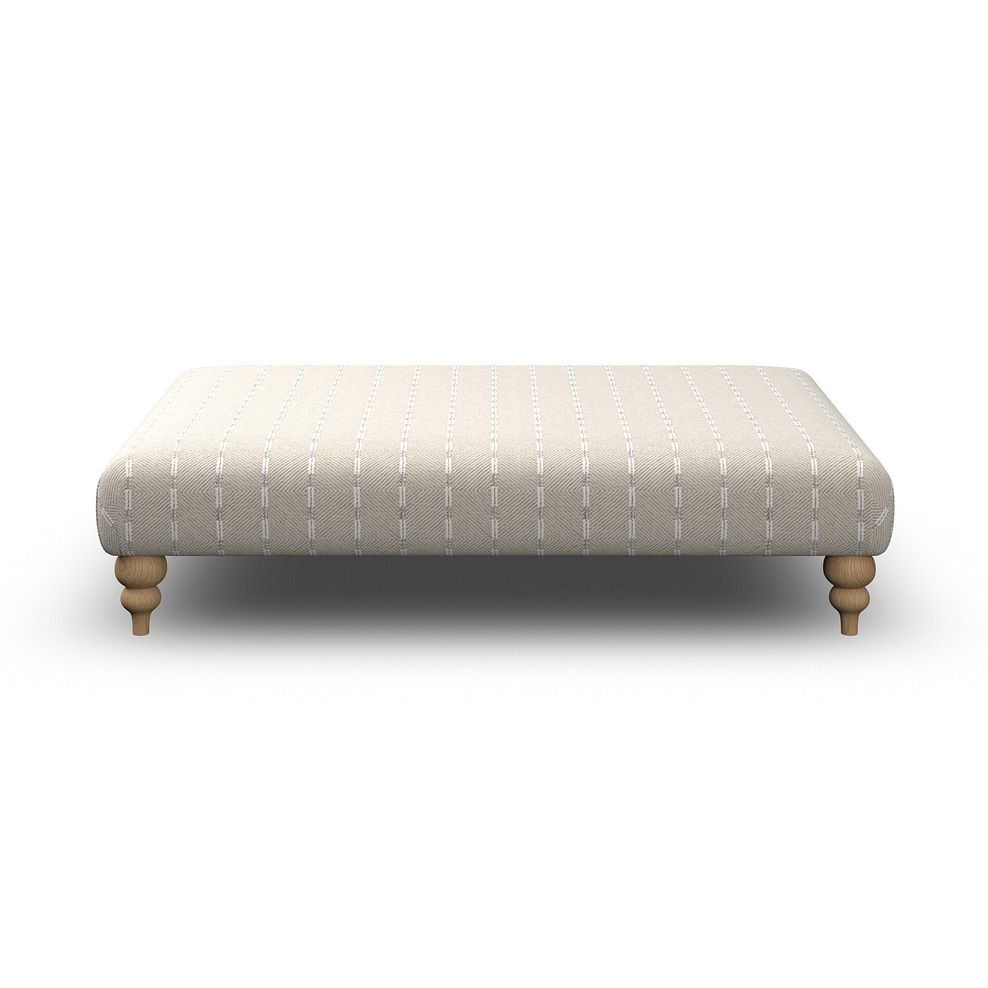 Milldale Grande Patterned Footstool in Sutton Linen Fabric 2