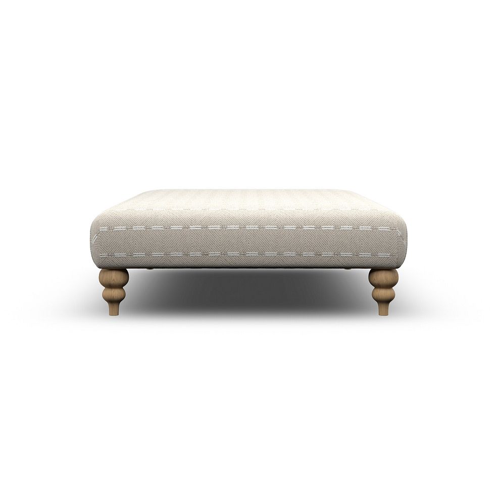 Milldale Grande Patterned Footstool in Sutton Linen Fabric 4