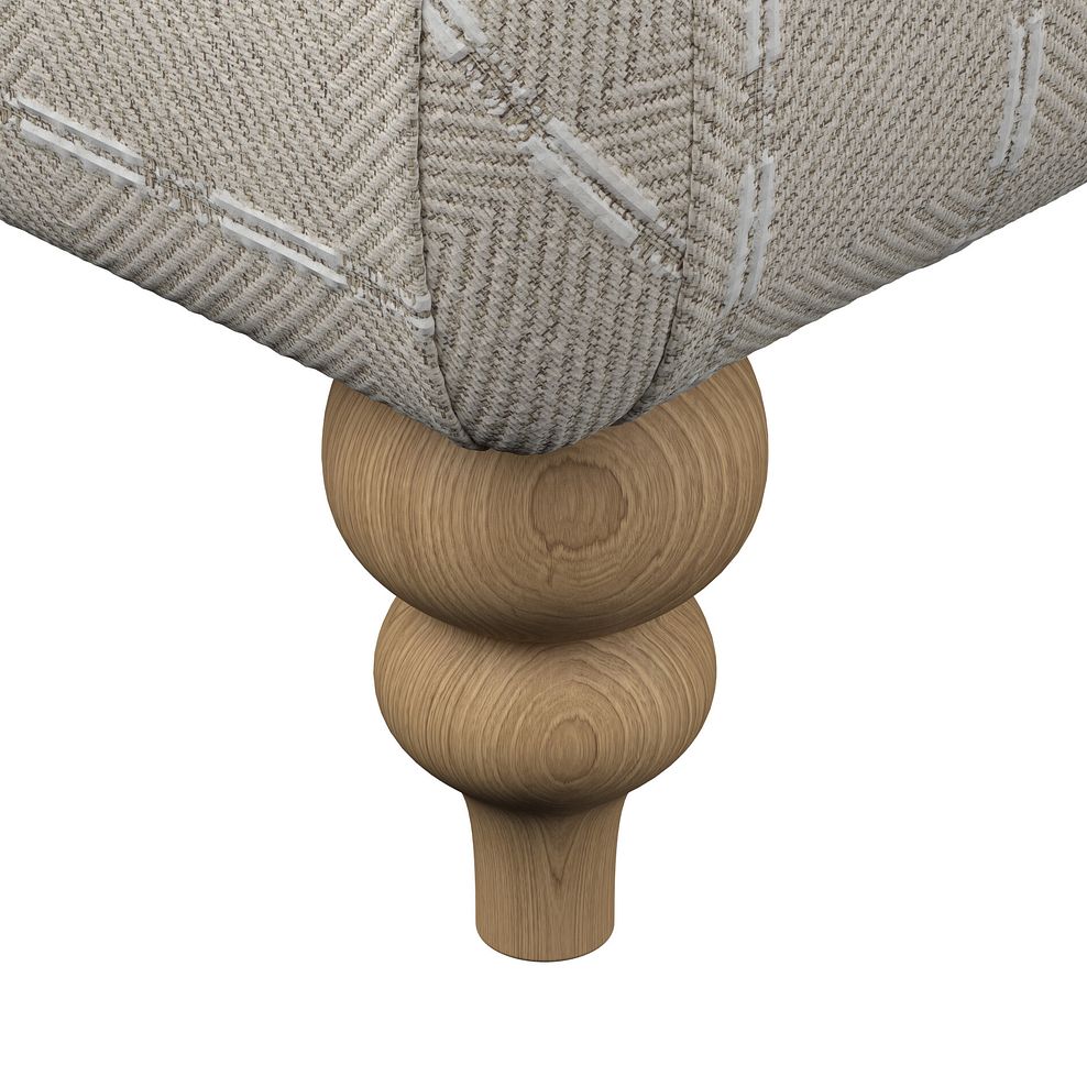 Milldale Grande Patterned Footstool in Sutton Linen Fabric 5