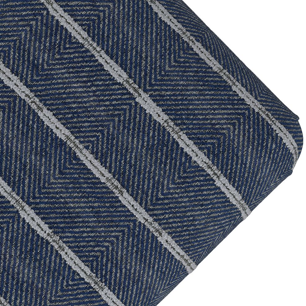 Milldale Grande Patterned Footstool in Sutton Navy Fabric 6