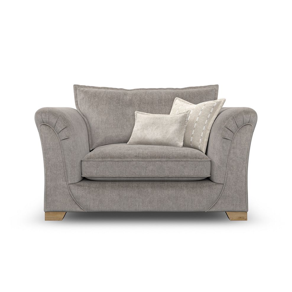 Milldale Loveseat in Garda Acier Fabric with Linen Scatters 4