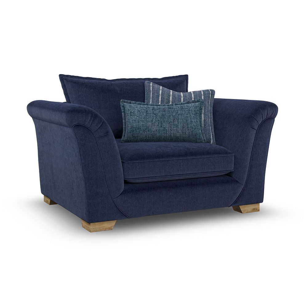 Milldale Loveseat in Garda Atomic Fabric with Navy Scatters 1