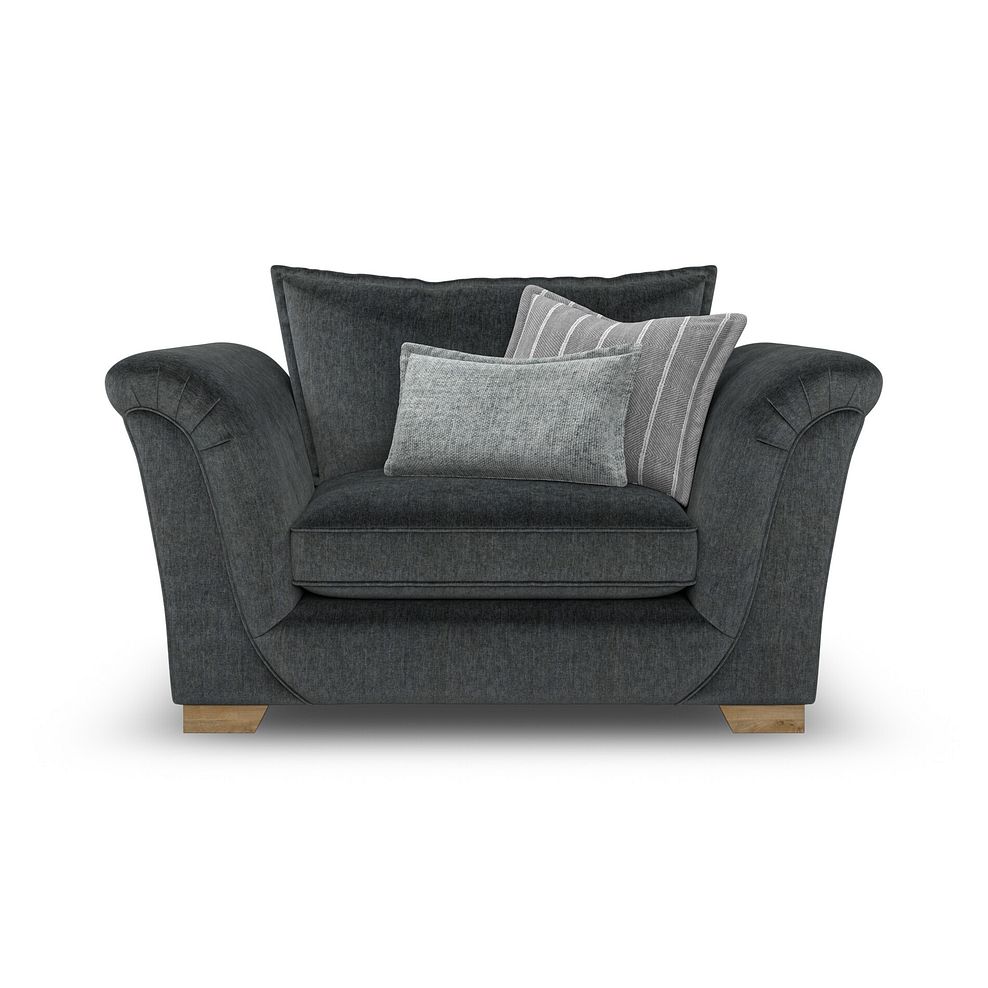 Milldale Loveseat in Garda Carbon Fabric with Grey Scatters 2