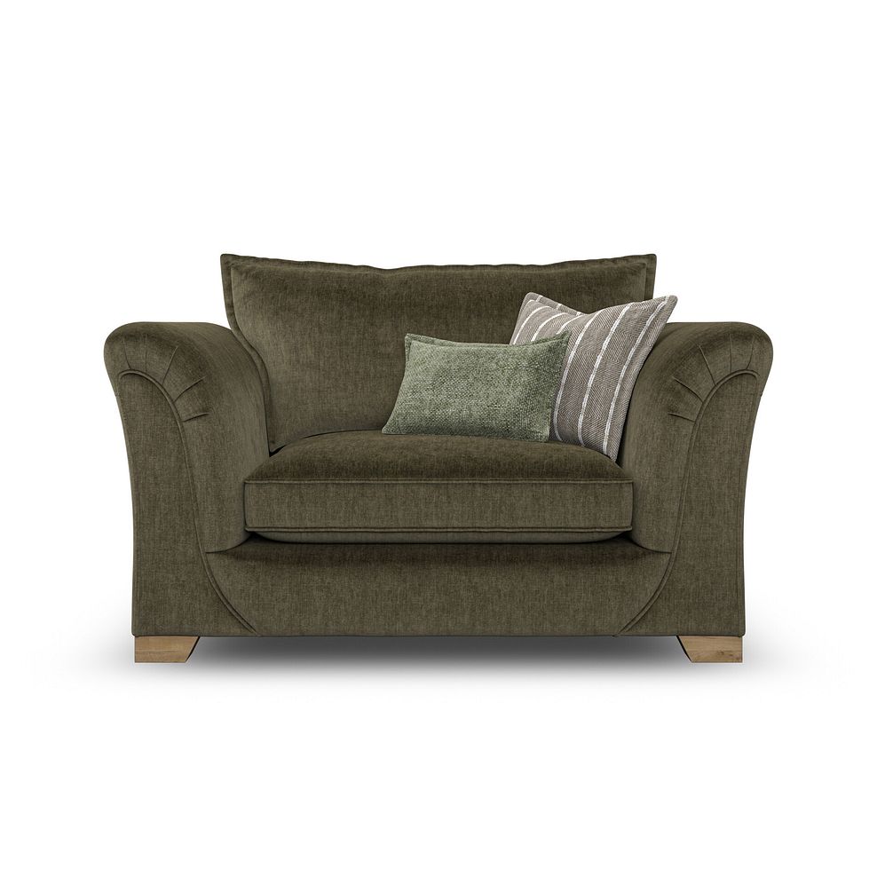 Milldale Loveseat in Garda Seaweed Fabric with Earth Scatters 4