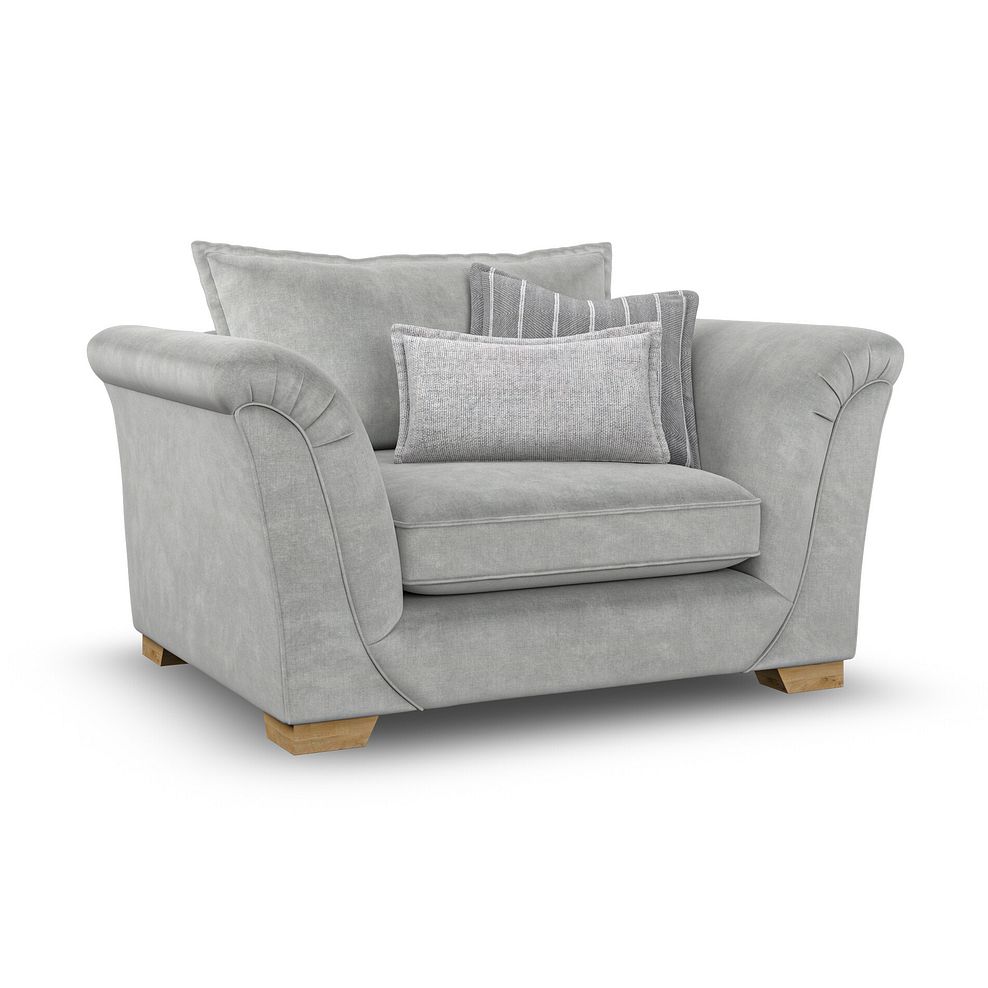 Milldale Loveseat in Garda Showers Fabric with Grey Scatters 1