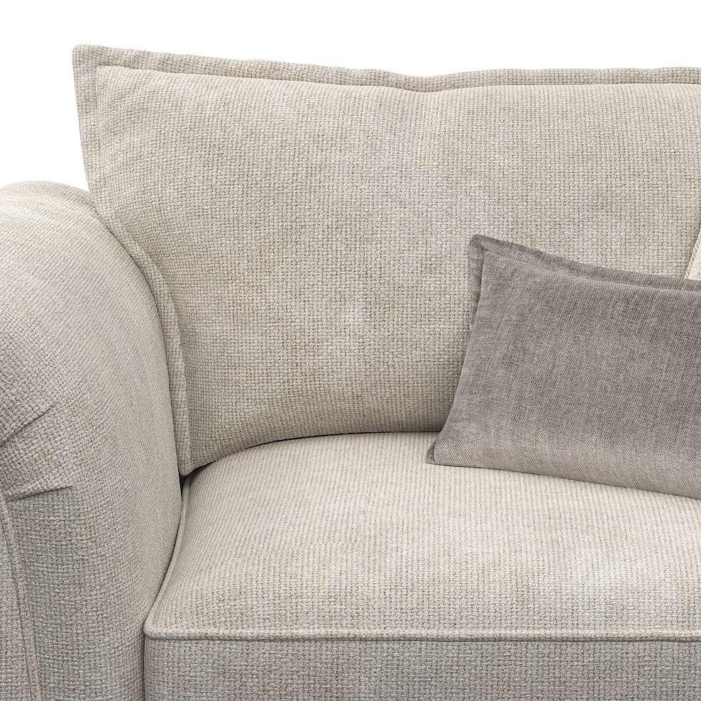 Milldale Loveseat in Milo Cream Fabric with Linen Scatters 9
