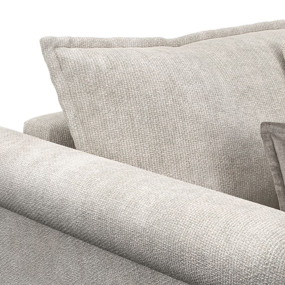 Milldale Loveseat in  Milo Ivory Fabric with Linen Scatters 6