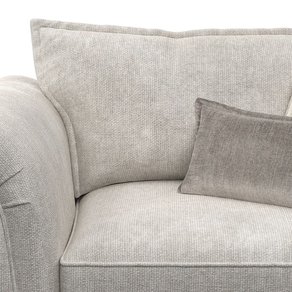 Milldale Loveseat in  Milo Ivory Fabric with Linen Scatters 9