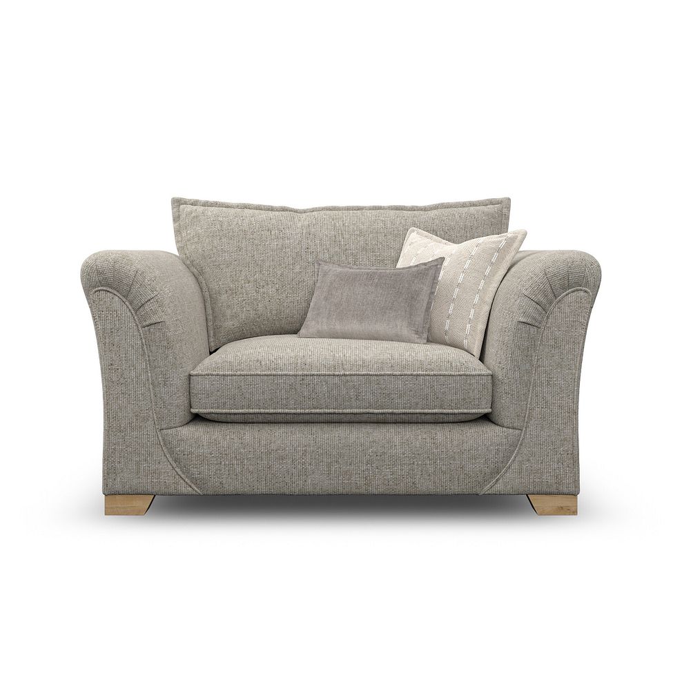 Milldale Loveseat in Milo Mink Fabric with Linen Scatters 6