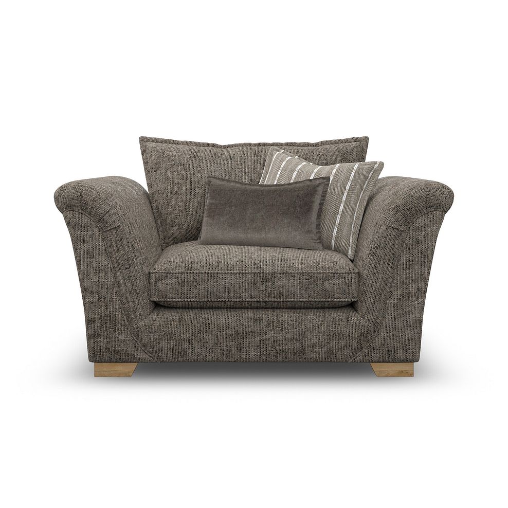 Milldale Loveseat in  Milo Mocha Fabric with Earth Scatters 2