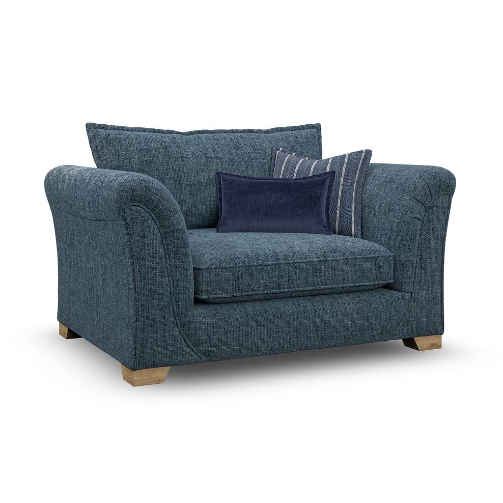 Milldale Loveseat in  Milo Navy Fabric with Navy Scatters 3