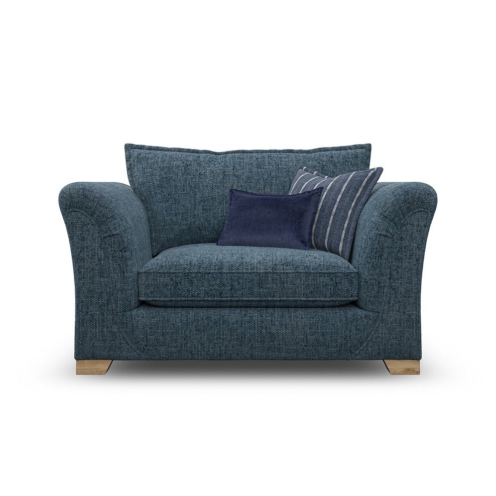 Milldale Loveseat in  Milo Navy Fabric with Navy Scatters 4