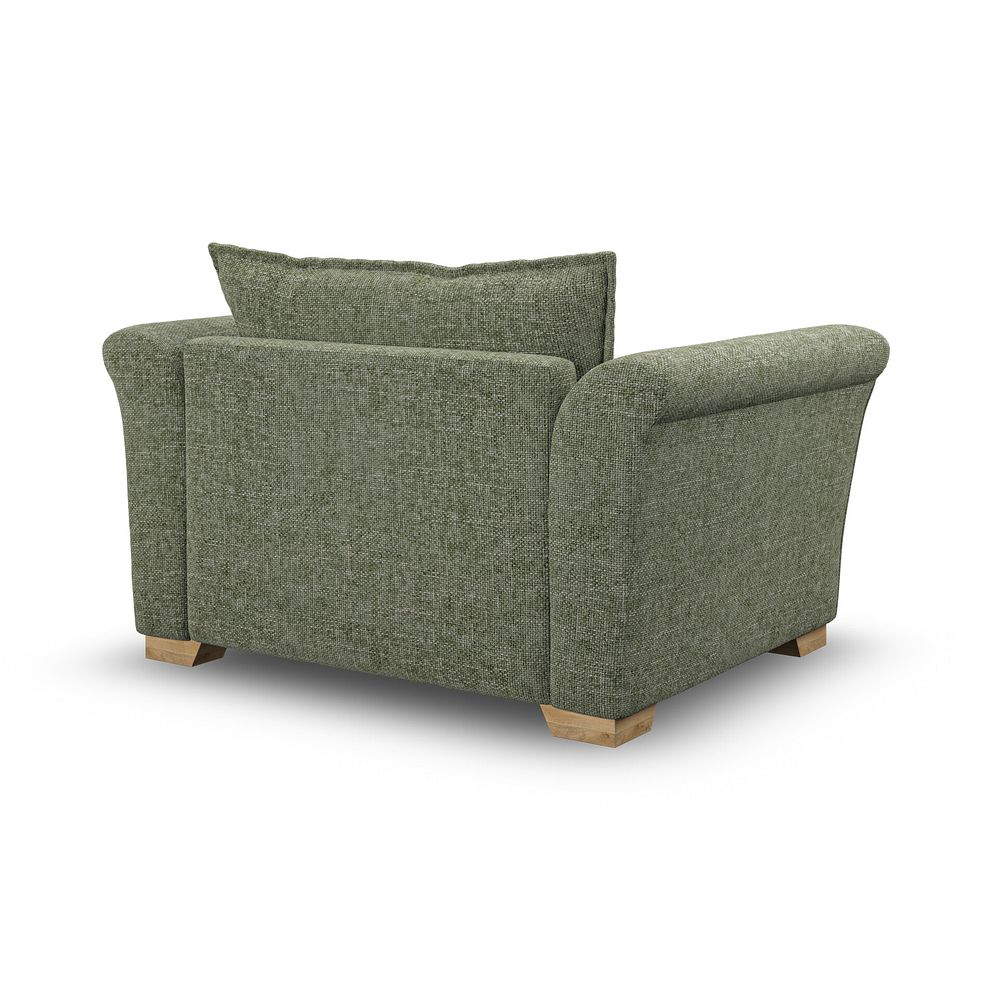 Milldale Loveseat in Milo Olive Fabric with Earth Scatters 3