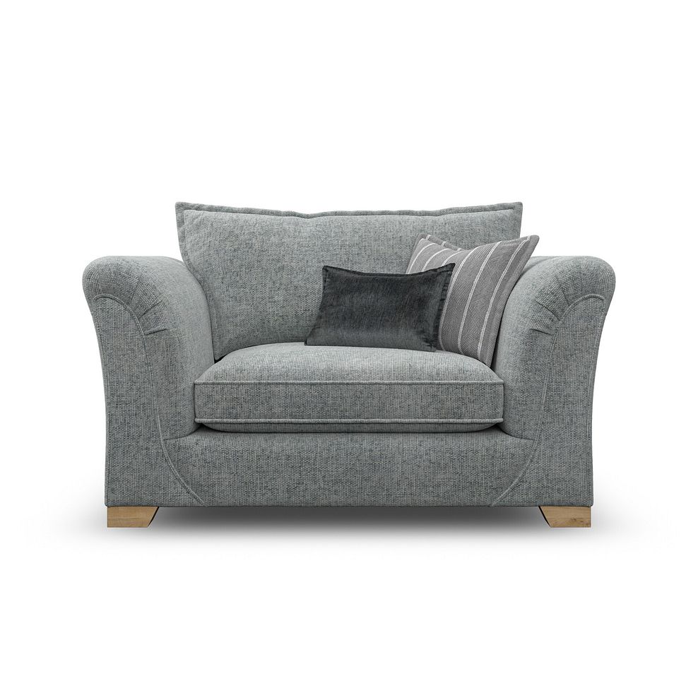 Milldale Loveseat in Milo Pewter Fabric with Grey Scatters 4