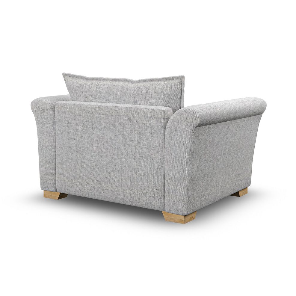 Milldale Loveseat in Milo Silver Fabric with Grey Scatters 3