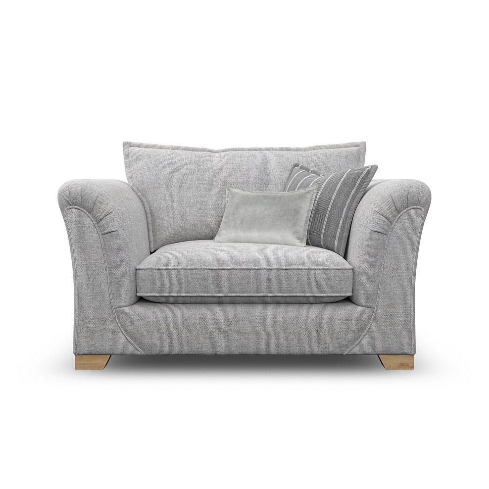 Milldale Loveseat in Milo Silver Fabric with Grey Scatters 4