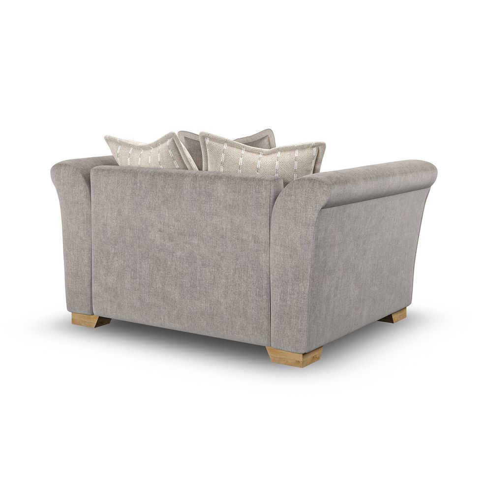 Milldale Pillow Back Loveseat in Garda Acier Fabric with Linen Scatters 3