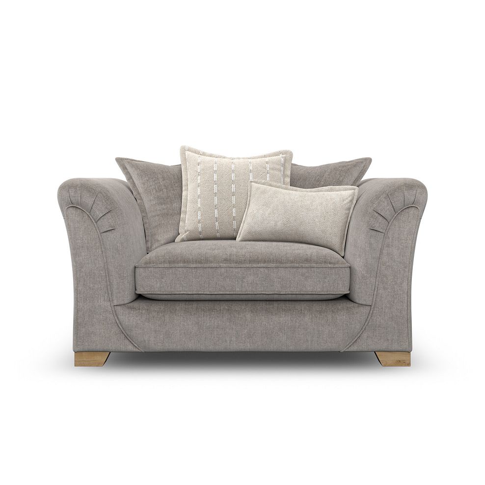 Milldale Pillow Back Loveseat in Garda Acier Fabric with Linen Scatters 4