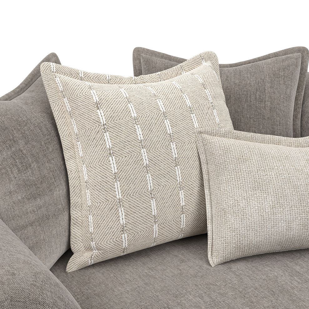 Milldale Pillow Back Loveseat in Garda Acier Fabric with Linen Scatters 8