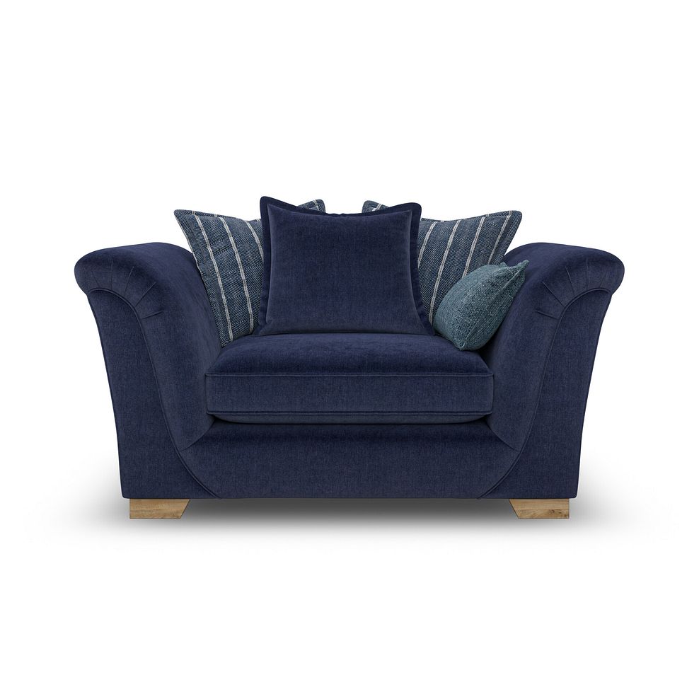 Milldale Pillow Back Loveseat in Garda Atomic Fabric with Navy Scatters 2