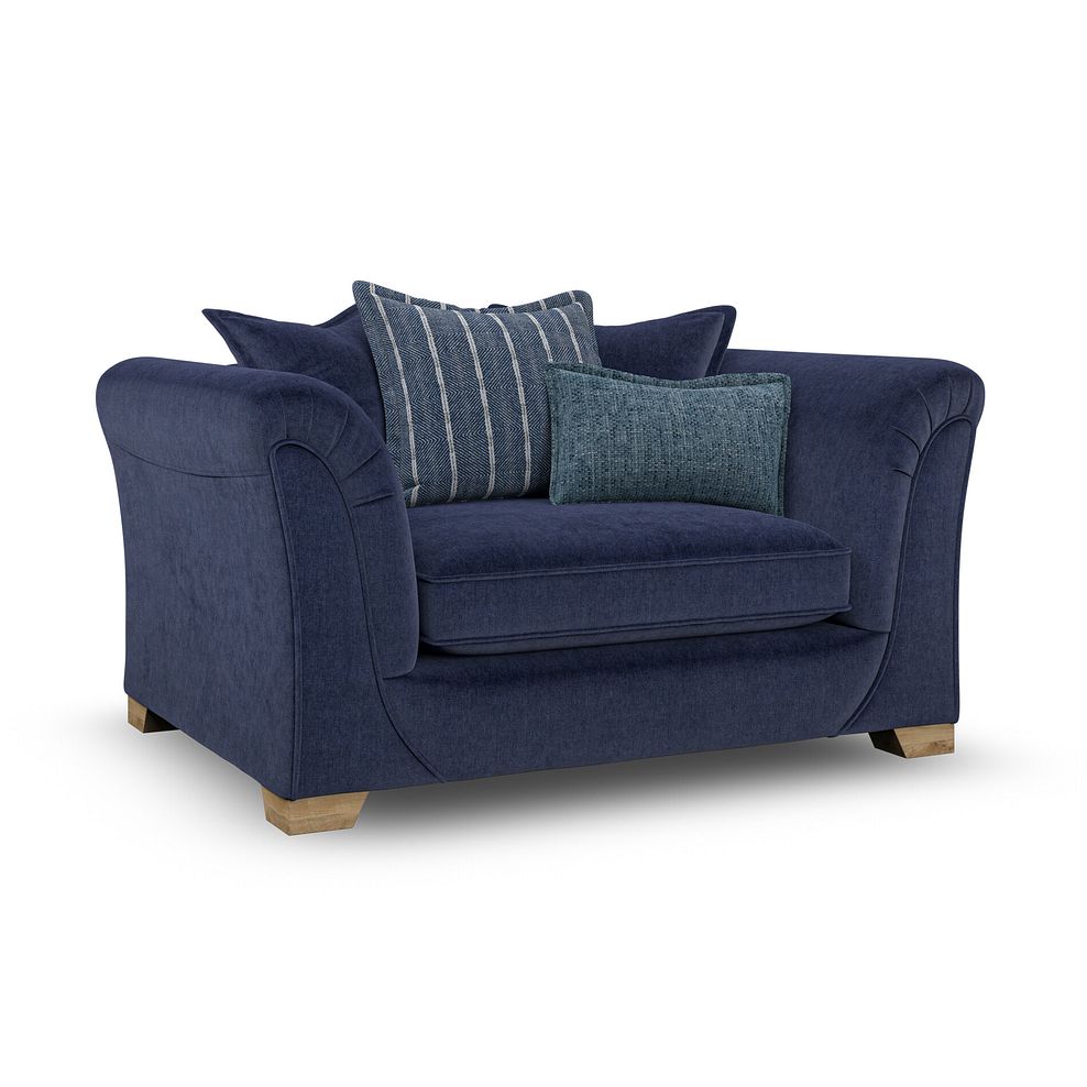 Milldale Pillow Back Loveseat in Garda Atomic Fabric with Navy Scatters 3