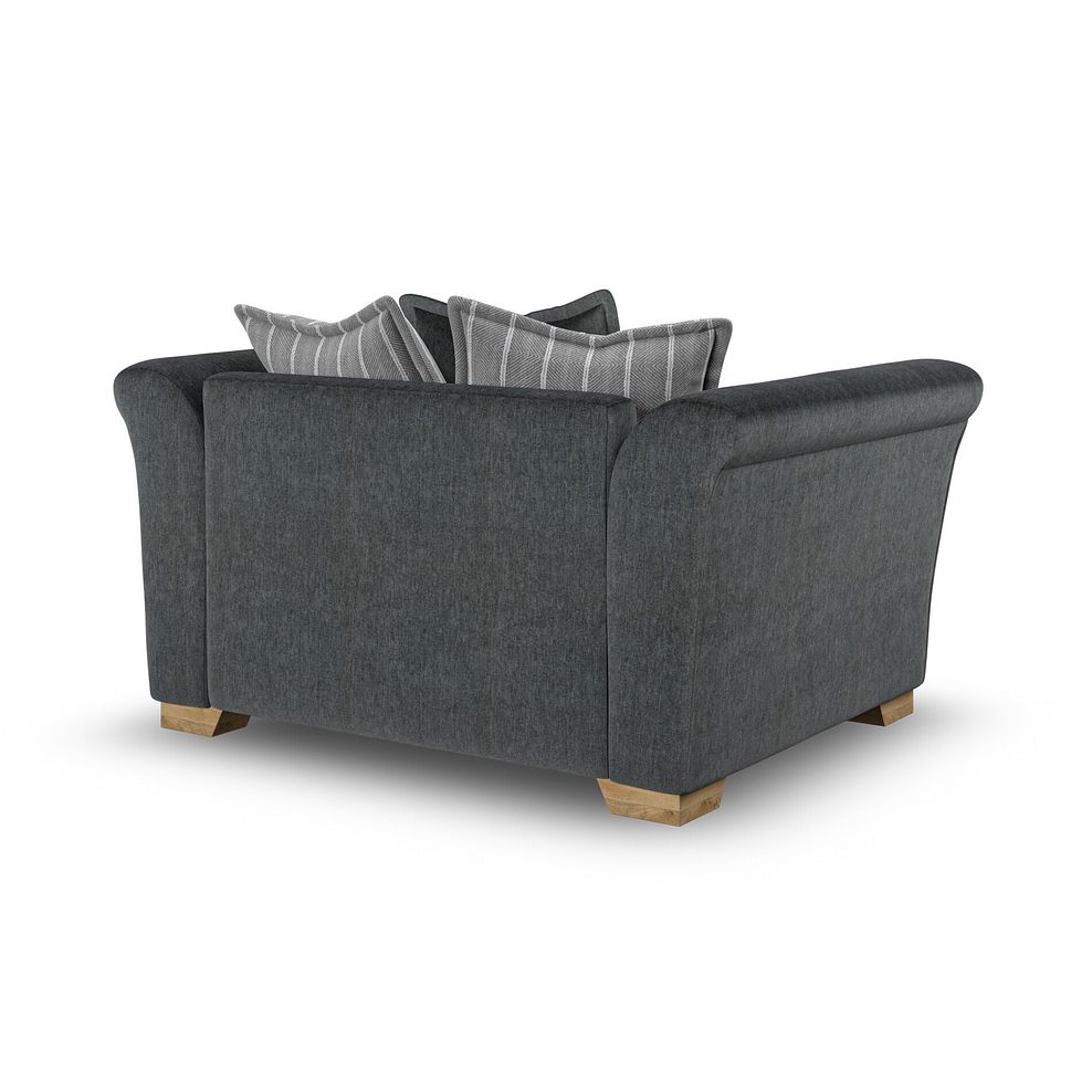 Milldale Pillow Back Loveseat in Garda Carbon Fabric with Grey Scatters 3