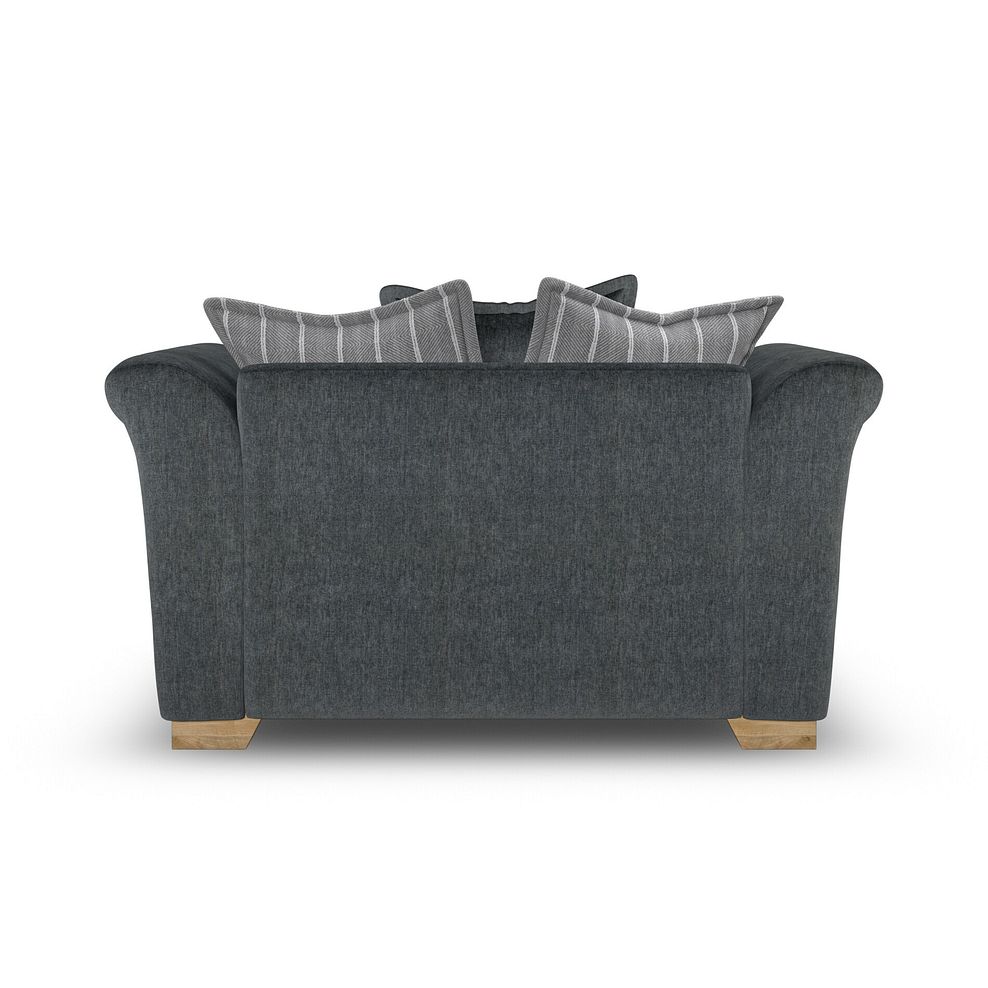 Milldale Pillow Back Loveseat in Garda Carbon Fabric with Grey Scatters 4