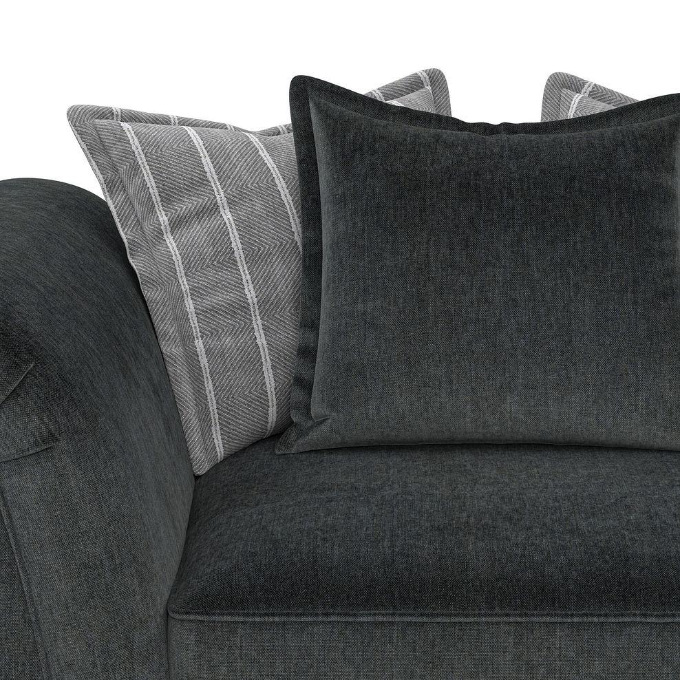 Milldale Pillow Back Loveseat in Garda Carbon Fabric with Grey Scatters 7