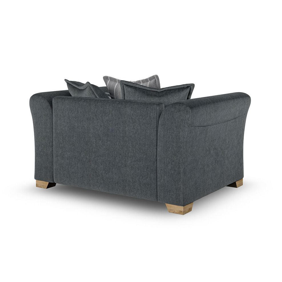 Milldale Pillow Back Loveseat in Garda Carbon Fabric with Grey Scatters 5