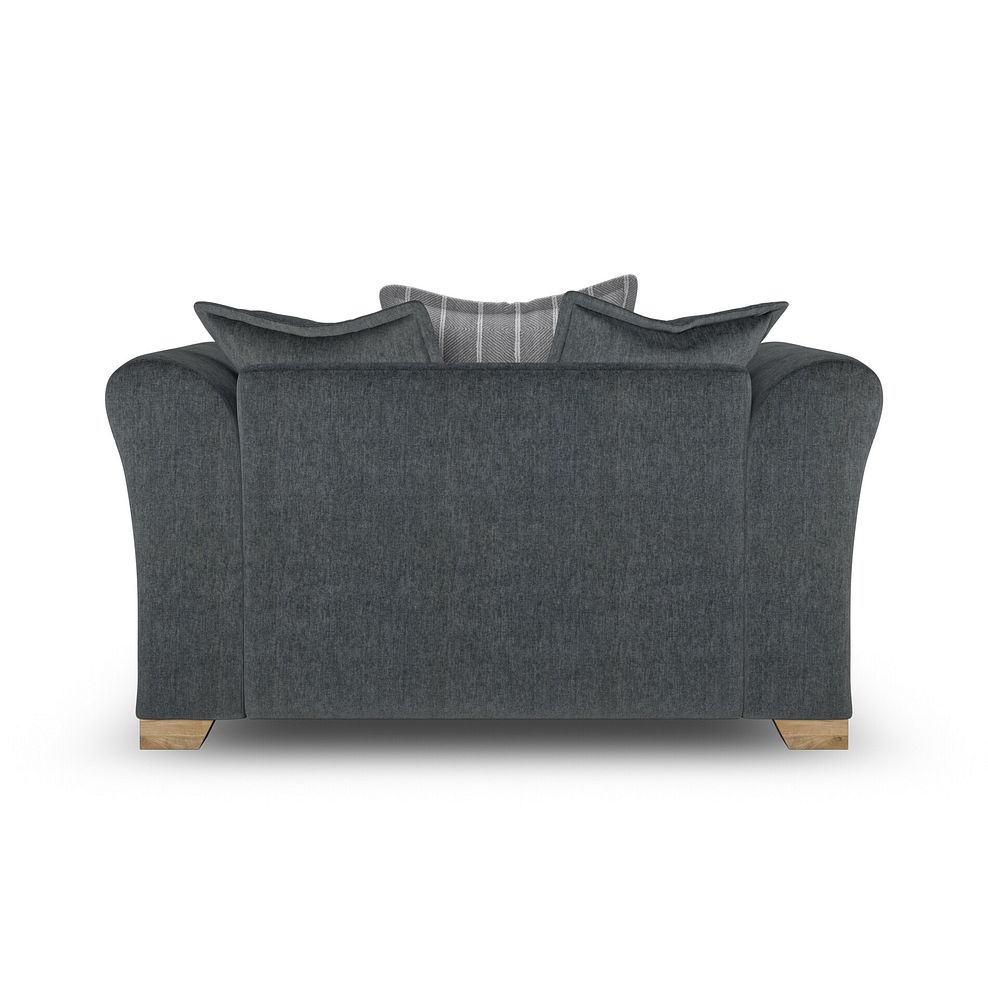 Milldale Pillow Back Loveseat in Garda Carbon Fabric with Grey Scatters 6