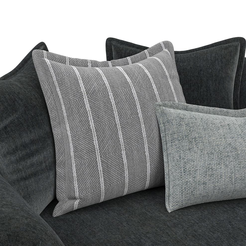 Milldale Pillow Back Loveseat in Garda Carbon Fabric with Grey Scatters 8