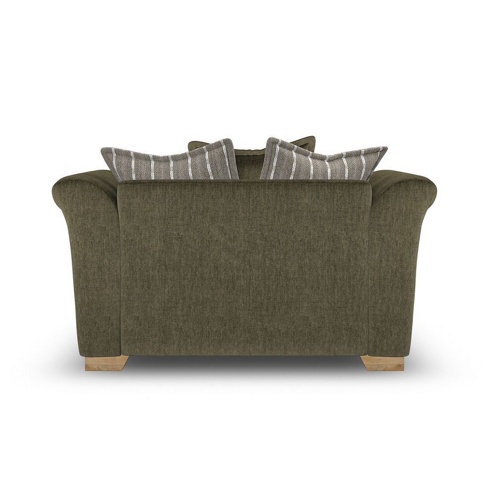 Milldale Pillow Back Loveseat in Garda Seaweed Fabric with Earth Scatters 4
