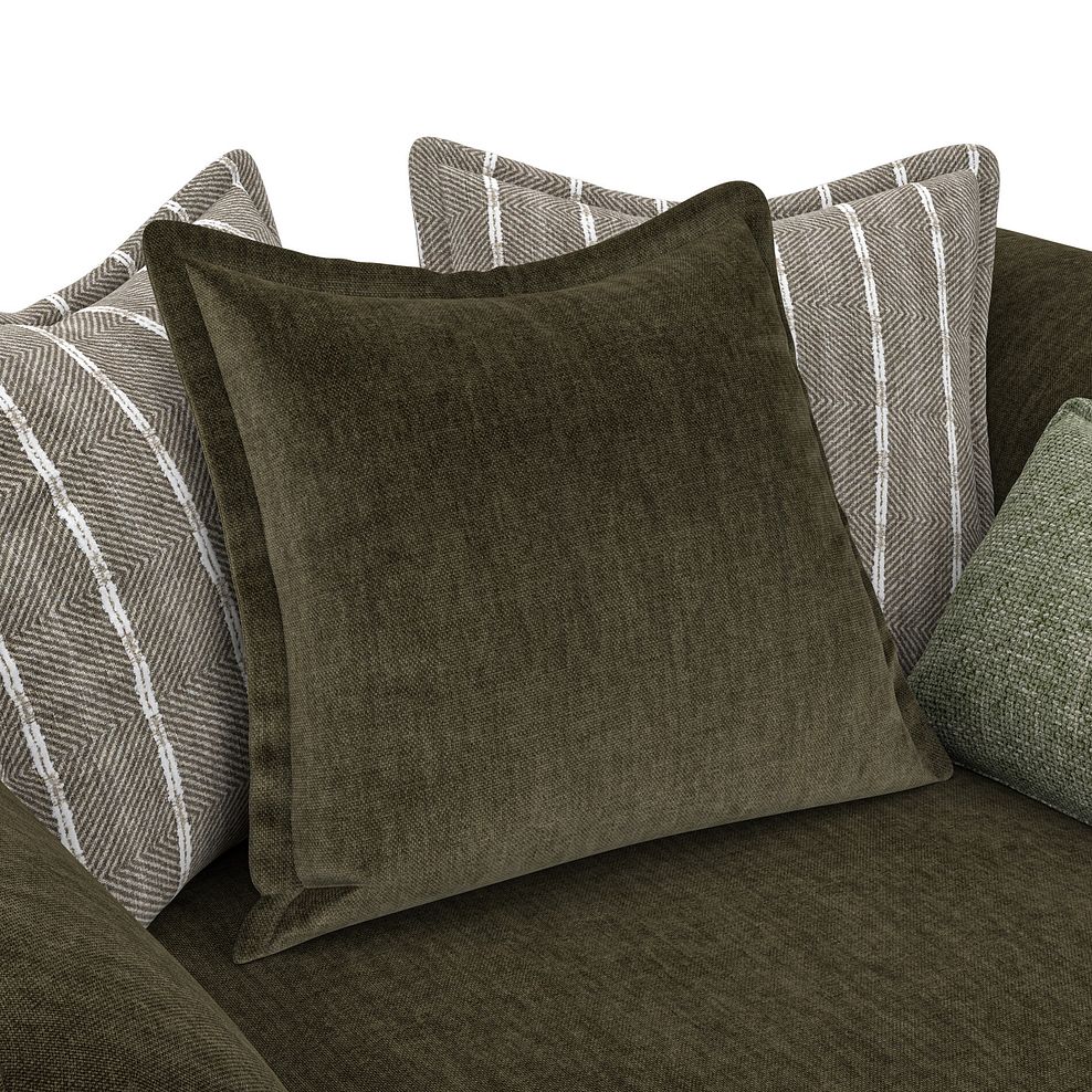 Milldale Pillow Back Loveseat in Garda Seaweed Fabric with Earth Scatters 6