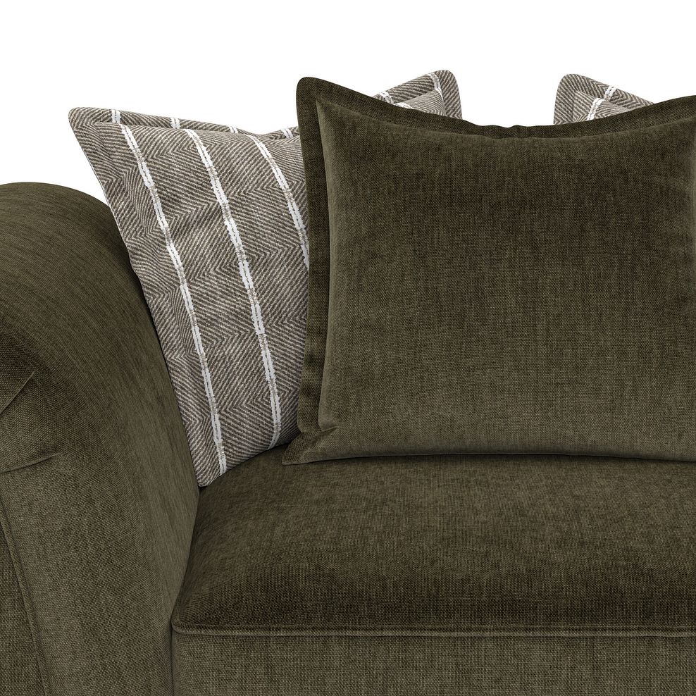 Milldale Pillow Back Loveseat in Garda Seaweed Fabric with Earth Scatters 7