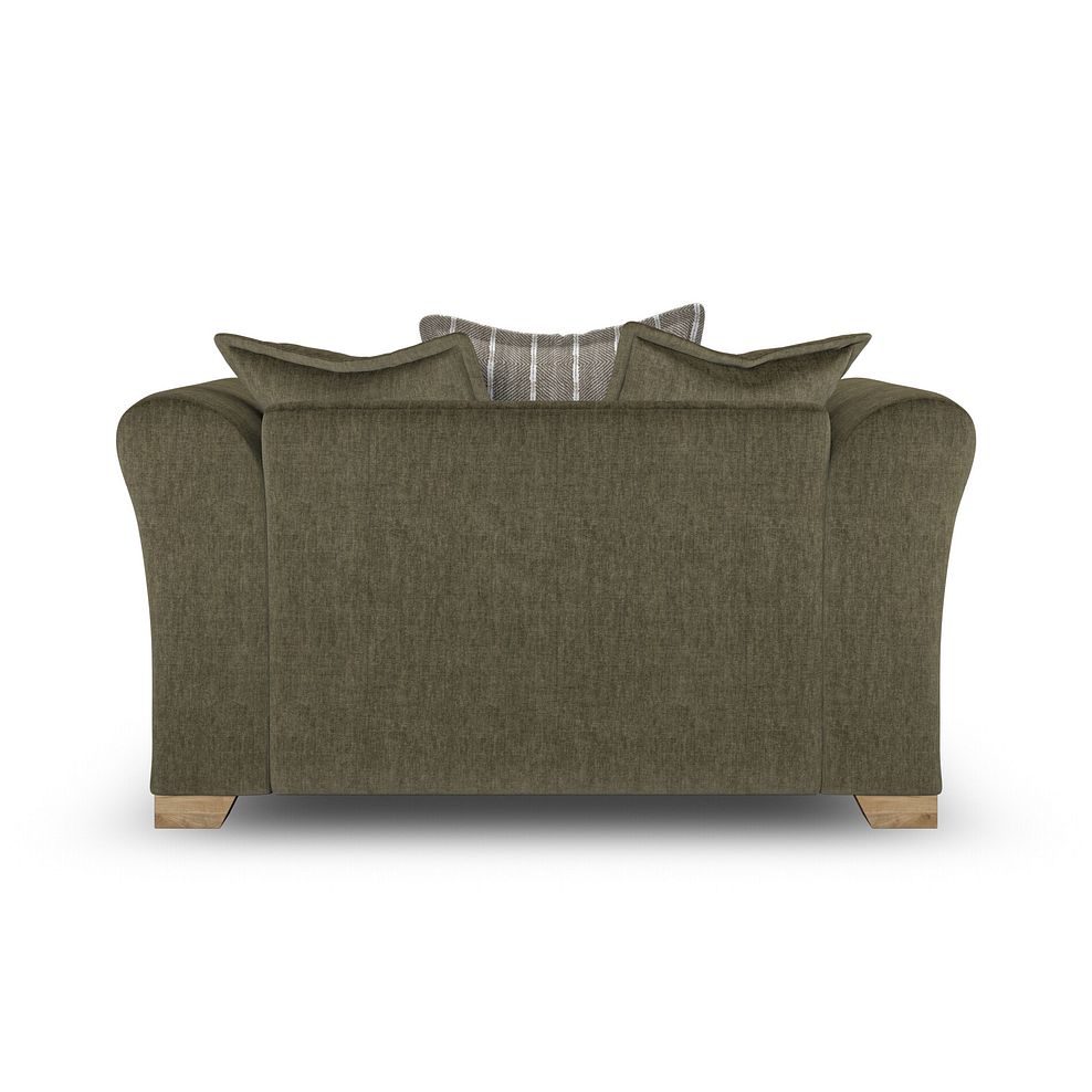 Milldale Pillow Back Loveseat in Garda Seaweed Fabric with Earth Scatters 6