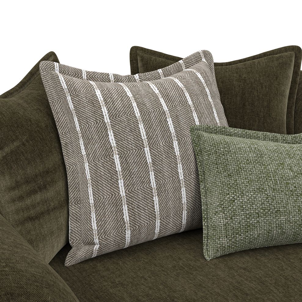Milldale Pillow Back Loveseat in Garda Seaweed Fabric with Earth Scatters 8