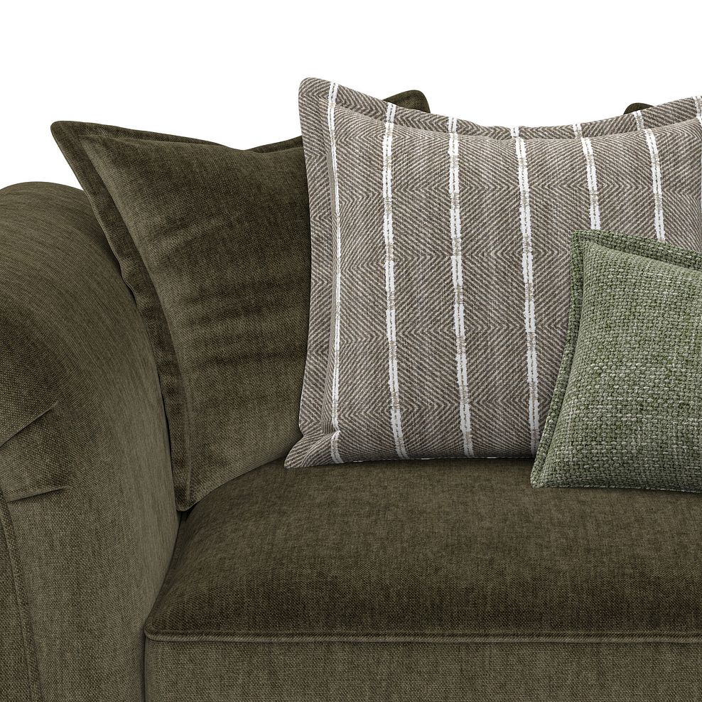 Milldale Pillow Back Loveseat in Garda Seaweed Fabric with Earth Scatters 9