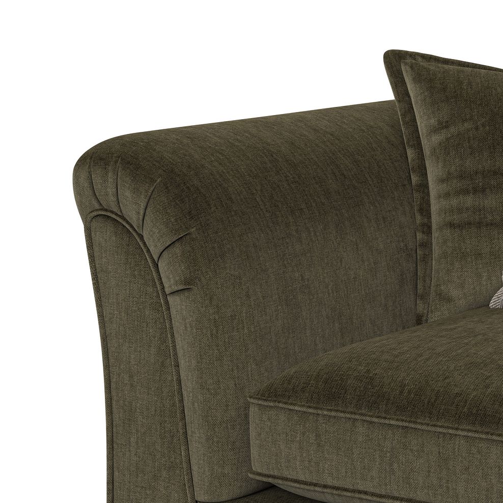 Milldale Pillow Back Loveseat in Garda Seaweed Fabric with Earth Scatters 10