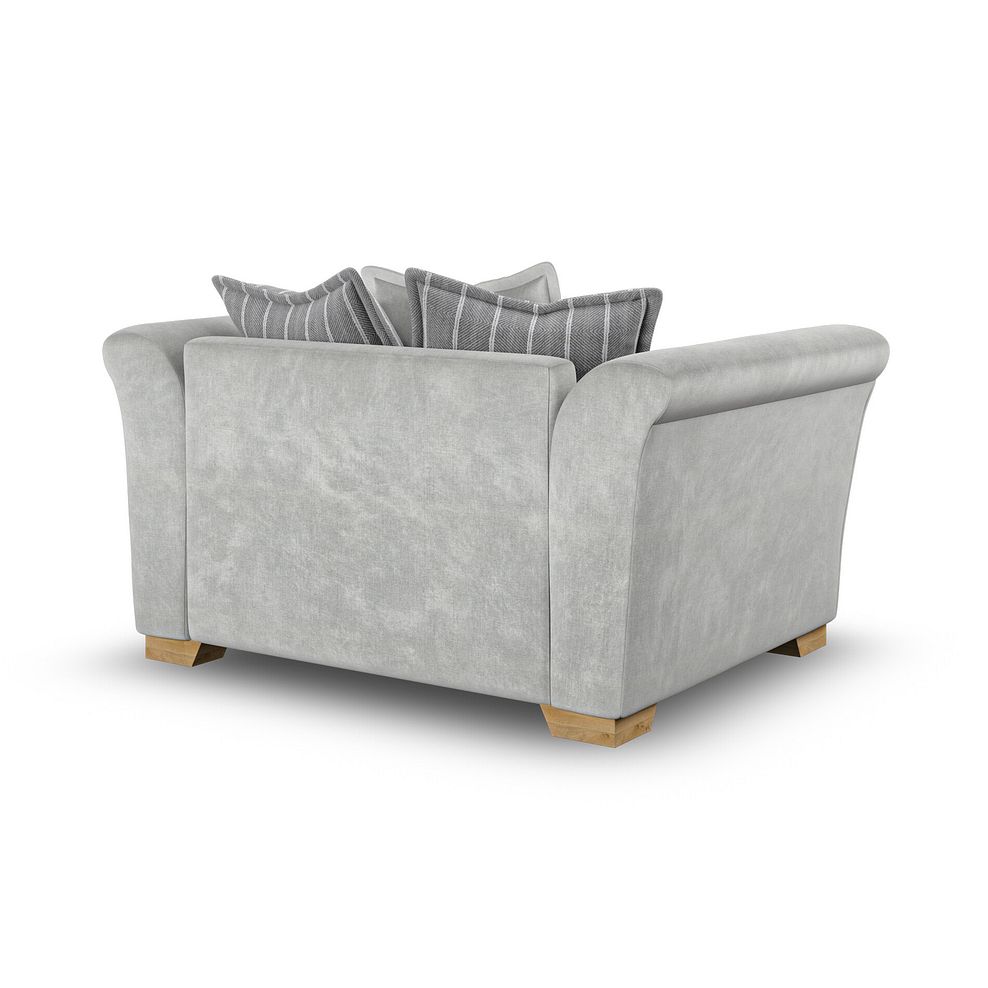 Milldale Pillow Back Loveseat in Garda Showers Fabric with Grey Scatters 3