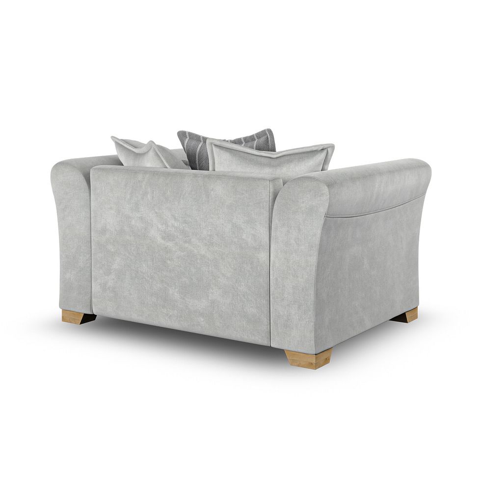 Milldale Pillow Back Loveseat in Garda Showers Fabric with Grey Scatters 5
