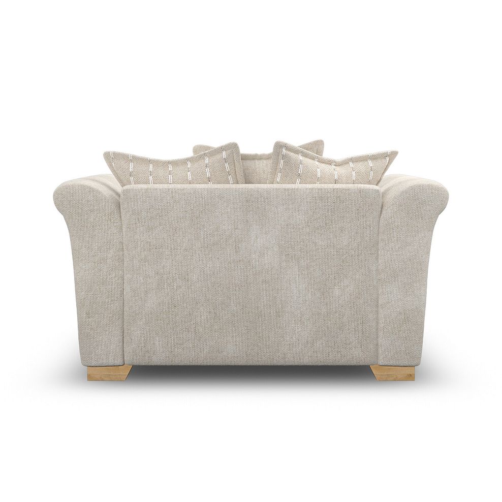 Milldale Pillow Back Loveseat in Milo Cream Fabric with Linen Scatters 4