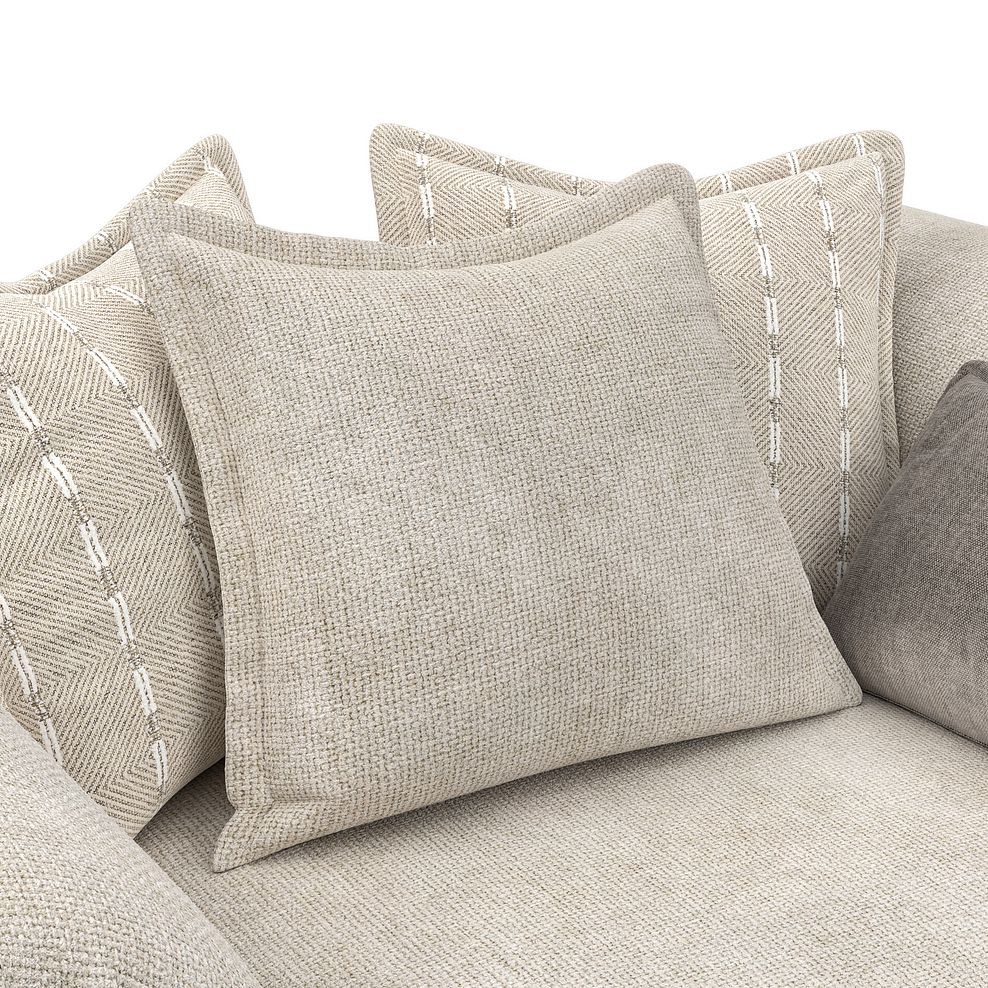 Milldale Pillow Back Loveseat in Milo Cream Fabric with Linen Scatters 6