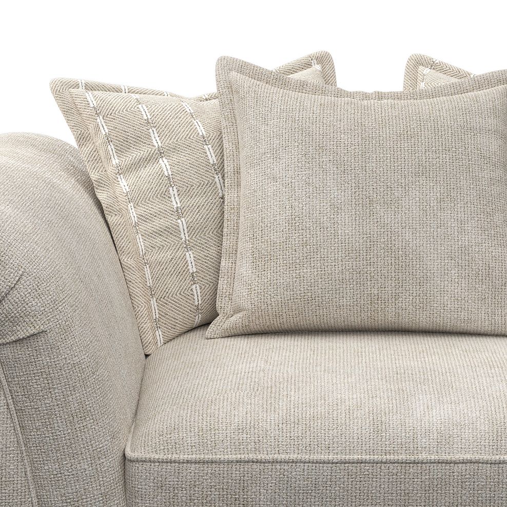 Milldale Pillow Back Loveseat in Milo Cream Fabric with Linen Scatters 7