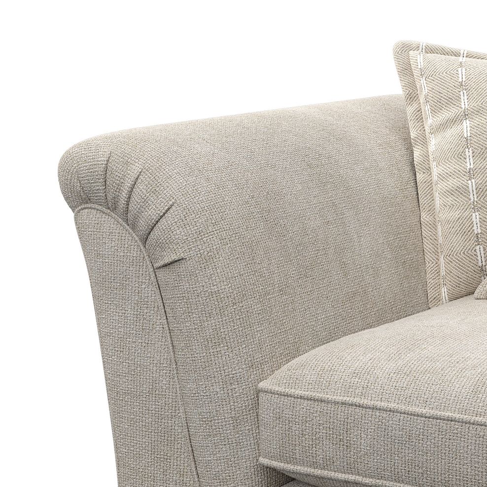 Milldale Pillow Back Loveseat in Milo Cream Fabric with Linen Scatters 8