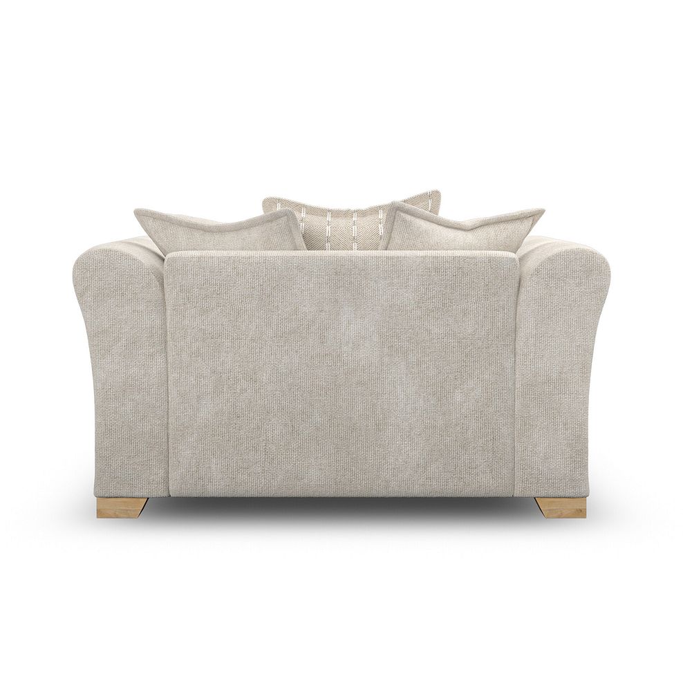 Milldale Pillow Back Loveseat in Milo Cream Fabric with Linen Scatters 5