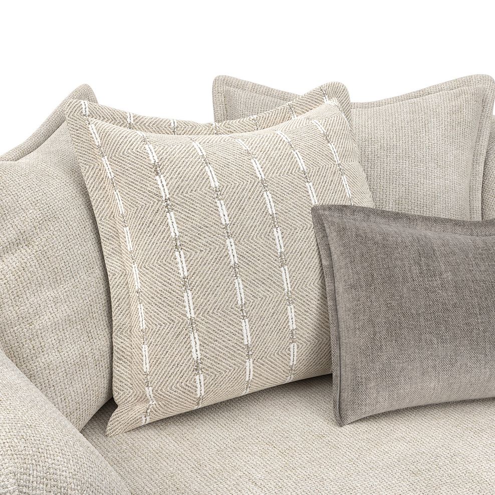Milldale Pillow Back Loveseat in Milo Cream Fabric with Linen Scatters 7